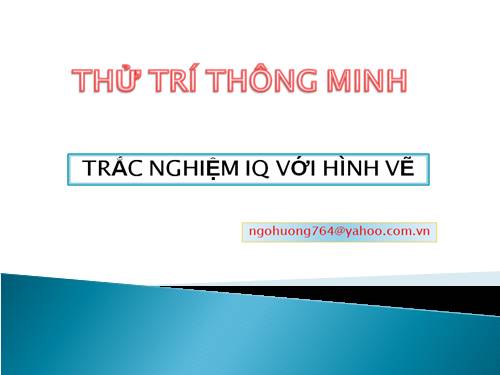 Game THỬ TRÍ THÔNG MINH