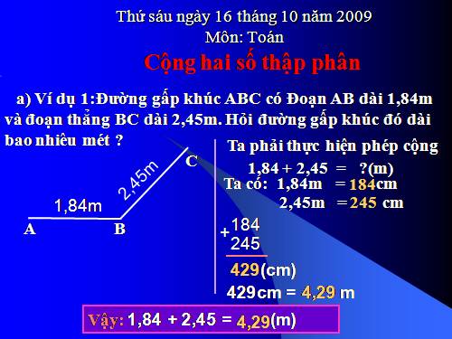 Cộng hai số thập phân