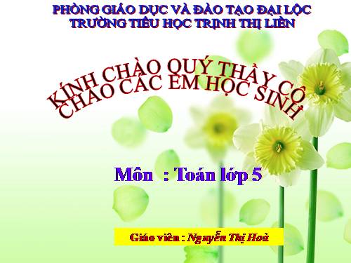 Các Bài giảng khác thuộc Chương trình Toán 5