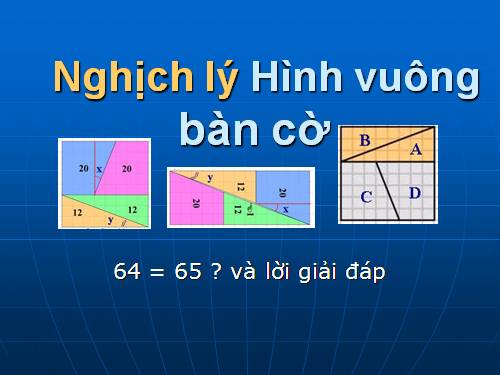 Nghịch lý hình vuông bàn cờ & lời giải