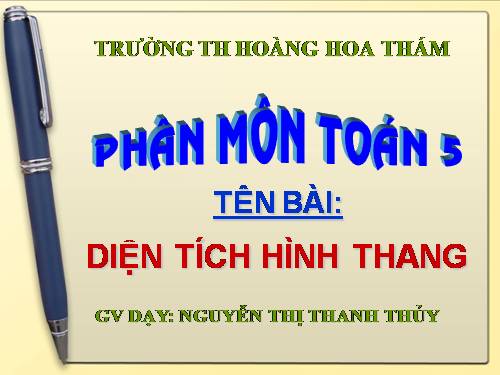 Diện tích hình thang