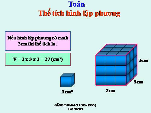 Thể tích hình lập phương