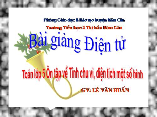 Ôn tập về tính chu vi, diện tích một số hình