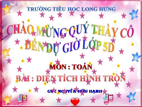 Diện tích hình tròn