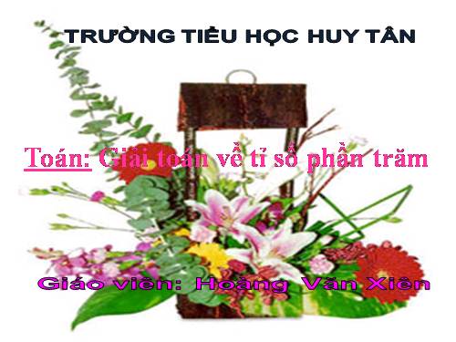 Giải toán về tỉ số phần trăm