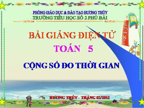 Cộng số đo thời gian