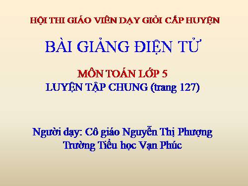 Các Bài giảng khác thuộc Chương trình Toán 5