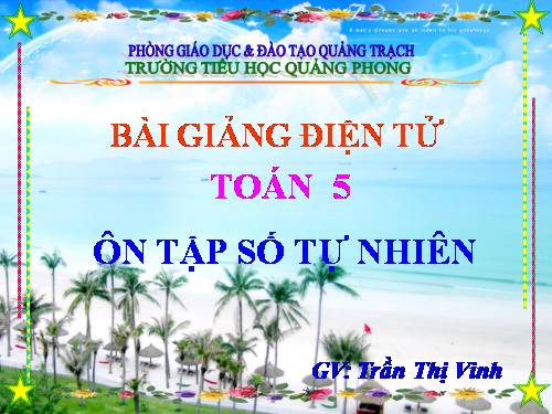 Ôn tập về số tự nhiên