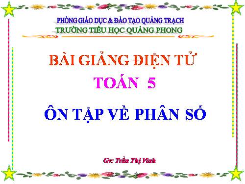 Ôn tập về phân số