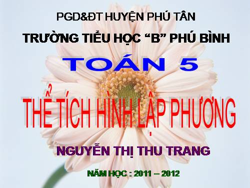 Thể tích hình lập phương