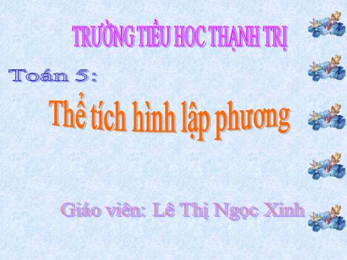 Thể tích hình lập phương