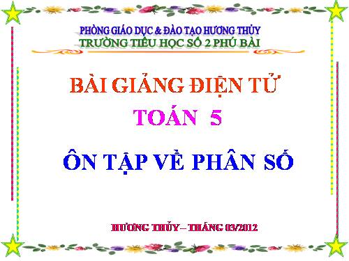 Ôn tập về phân số