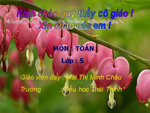 Các Bài giảng khác thuộc Chương trình Toán 5