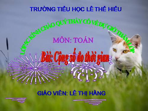 Cộng số đo thời gian