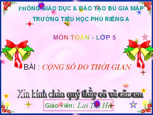 Cộng số đo thời gian