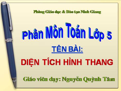 Diện tích hình thang