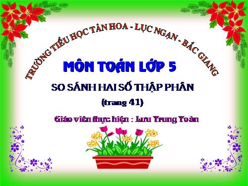 So sánh hai số thập phân