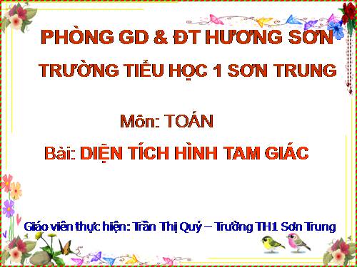 Diện tích hình tam giác