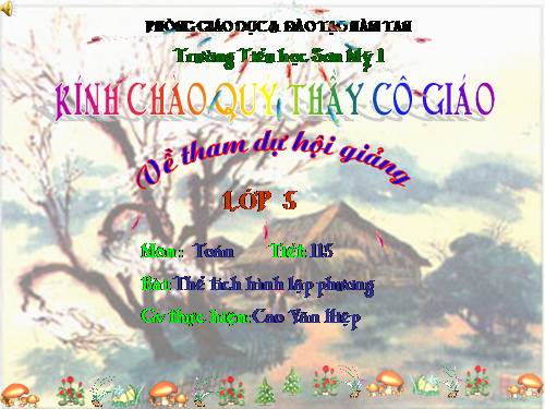 Thể tích hình lập phương