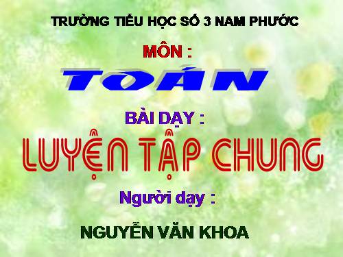 Các Bài giảng khác thuộc Chương trình Toán 5