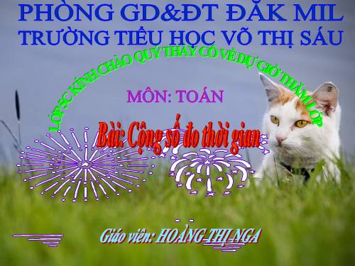 Cộng số đo thời gian