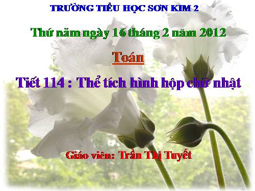 Thể tích hình hộp chữ nhật