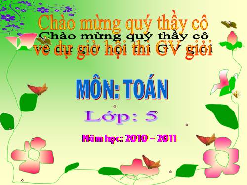 Các Bài giảng khác thuộc Chương trình Toán 5