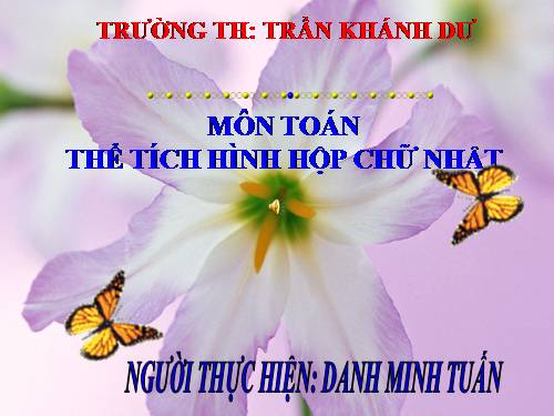 Thể tích hình hộp chữ nhật