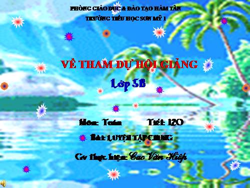 Các Bài giảng khác thuộc Chương trình Toán 5