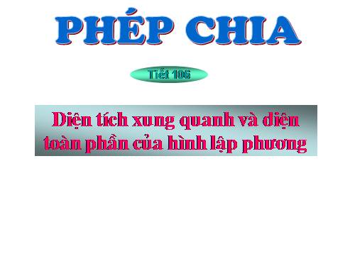 Diện tích xung quanh và diện tích toàn phần của hình lập phương