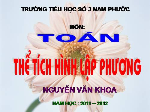 Thể tích hình lập phương