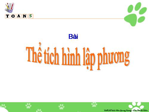 Thể tích hình lập phương