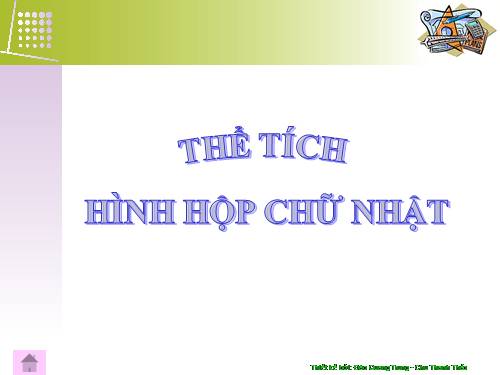 Thể tích hình hộp chữ nhật