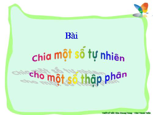 Chia một số tự nhiên cho một số thập phân