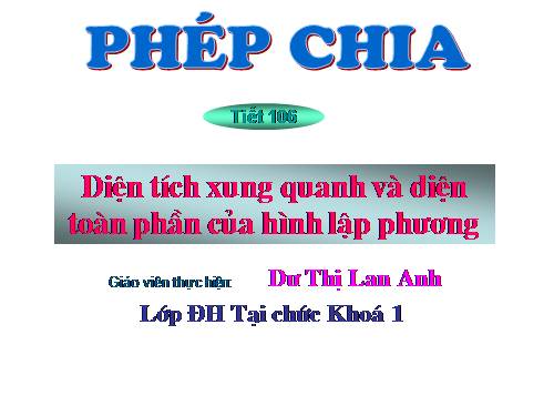 Diện tích xung quanh và diện tích toàn phần của hình lập phương