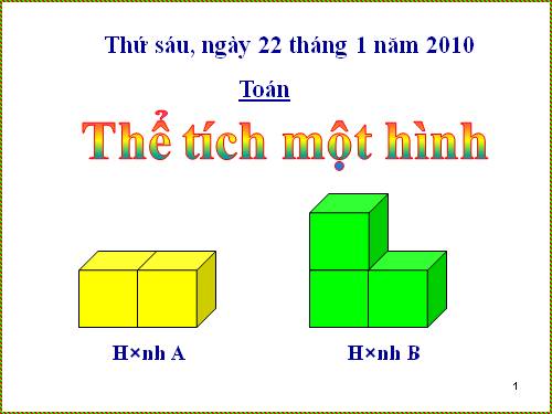 Thể tích của một hình