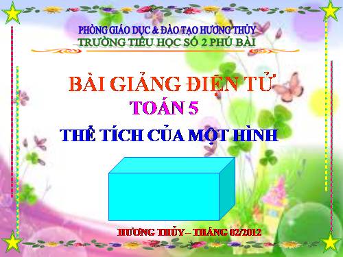 Thể tích của một hình