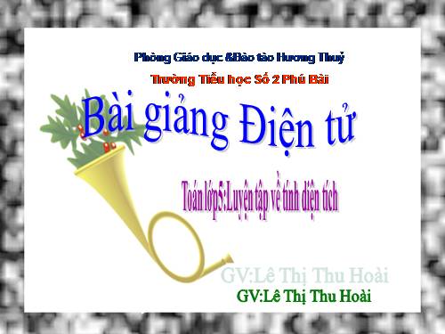 Luyện tập về tính diện tích (tiếp theo)
