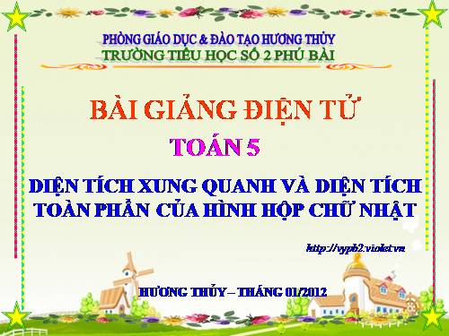 Diện tích xung quanh và diện tích toàn phần của hình hộp chữ nhật