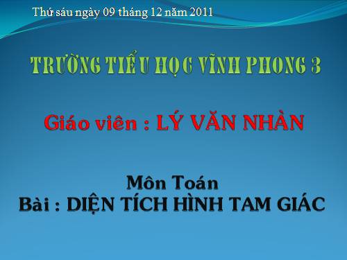 Diện tích hình tam giác