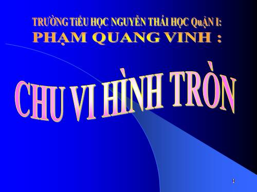 Chu vi hình tròn.