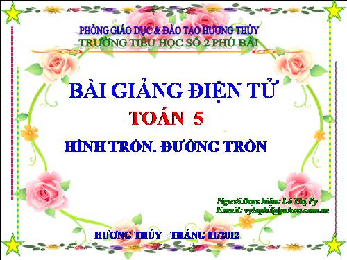 Hình tròn. Đường tròn