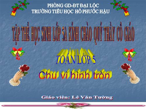 Chu vi hình tròn.