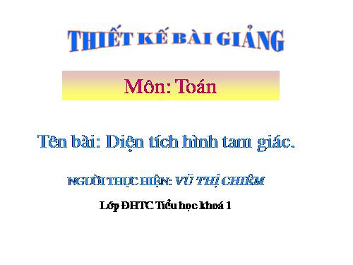 Diện tích hình tam giác