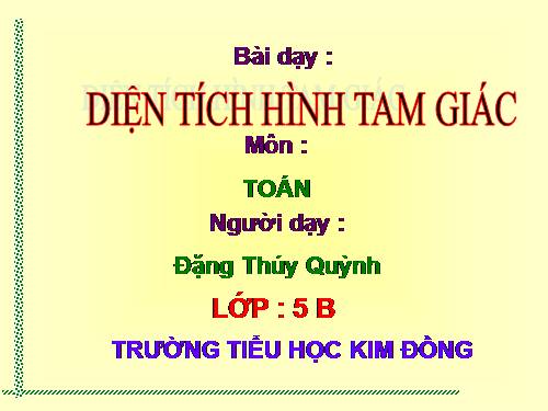 Diện tích hình tam giác