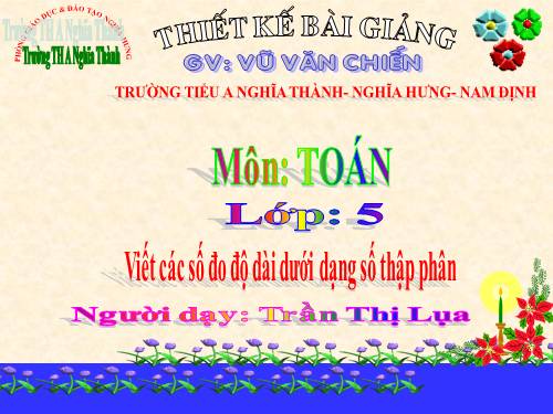 Viết các số đo độ dài dưới dạng số thập phân