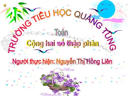 Cộng hai số thập phân