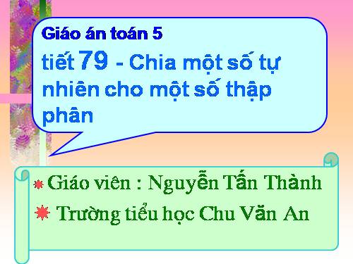 Chia một số tự nhiên cho một số thập phân