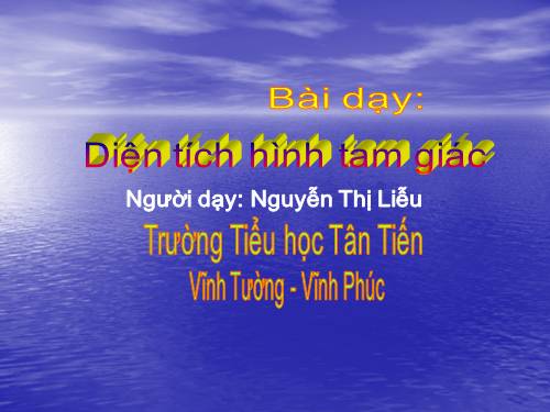 Diện tích hình tam giác