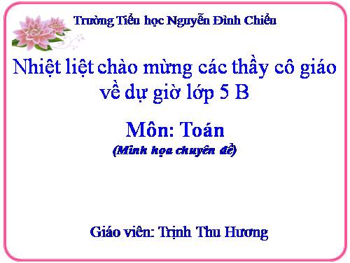 Chia một số tự nhiên cho một số tự nhiên mà thương tìm được là một số thập phân